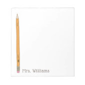 Cute geïllustreerd Potcil-leraar Notitieblok (Voorkant)