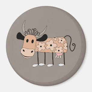 Cute geïllustreerde Koe Magnet
