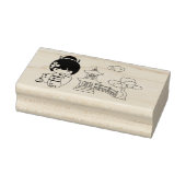 Cute Geisha Girl in Kimono Scrapbook Rubberstempel (Stempel)