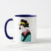 Cute Geisha Japanse kunst Mok (Links)