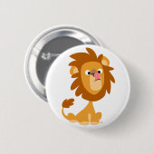 Cute Gekke Cartoon Lion Button Badge (Voorkant /achterkant)