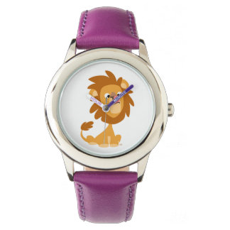 Cute Gekke Cartoon Lion Watch Horloge
