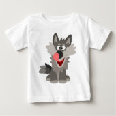 Cute Gekke Cartoon Wolf Baby T-Shirt (Voorkant)