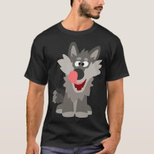 Cute Gekke Cartoon Wolf