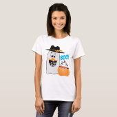 Cute Gekke Halloween Ghost Sweet tooth Boo T-shirt (Voorkant volledig)