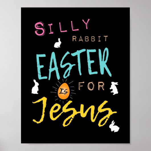 Cute Gekke Rabbit Easter is voor Jesus Shirt Women Poster (Voorkant)