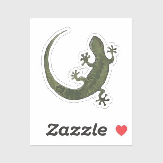 Cute gekko illustratie sticker (Vel)