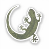 Cute gekko illustratie sticker (Voorkant)