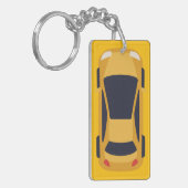 Cute Gele Auto – Leuke Reisaccessoire Sleutelhanger (Voorkant Links)