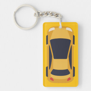 Cute Gele Auto – Leuke Reisaccessoire Sleutelhanger