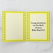 Cute Gele Baby Bij Geslacht Reveal Neutraal Kaart (Binnen)