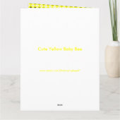 Cute Gele Baby Bij Geslacht Reveal Neutraal Kaart (Achterkant)
