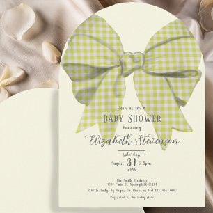 Cute Gele Strik Geschlechtsneutrale Baby Shower Bo Kaart