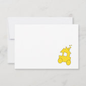 Cute Gele Treinen op Dank Je Kaart (Achterkant)