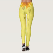 Cute Gele Zonnebloem Leggings Lang (Achterkant)