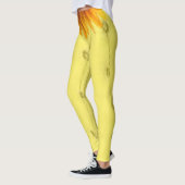 Cute Gele Zonnebloem Leggings Lang (Links)