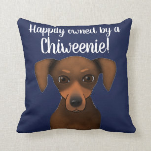 Cute Gelukkig Eigenaar Chiweenie Chihuahua Dachs Kussen