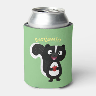 Cute gelukkige stinkdier cartoonillustratie blikjeskoeler