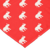 Cute geluksvochtige rode olifantentafelkleed tafelkleed (Gekanteld)