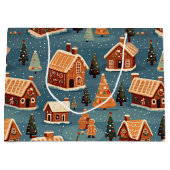 Cute Gemberhuisjes en Bomen Groot Cadeauzakje (Voorkant)
