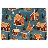 Cute Gemberhuisjes en Bomen Groot Cadeauzakje (Achterkant)