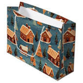 Cute Gemberhuisjes en Bomen Groot Cadeauzakje (Voorkant Gekanteld)