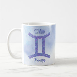 Cute Gemini Astrology Sign Speciaal Paars Koffiemok