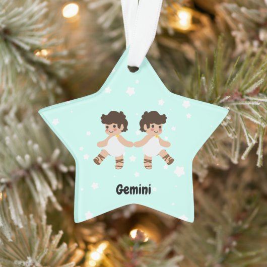 Cute Gemini Star Ornament (Boom)