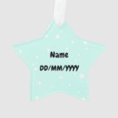 Cute Gemini Star Ornament (achterkant)