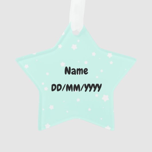Cute Gemini Star Ornament (achterkant)