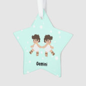 Cute Gemini Star Ornament (voorkant)