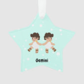 Cute Gemini Star Ornament (voorkant)