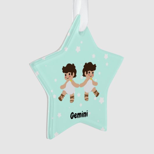 Cute Gemini Star Ornament (voorkant)
