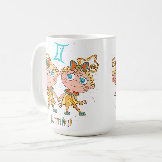 Cute Gemini Twins Koffiemok (Voorkant links)