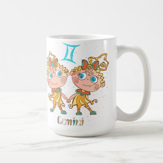 Cute Gemini Twins Koffiemok (Rechts)