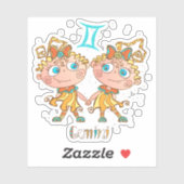 Cute Gemini Twins Sticker (Vel)