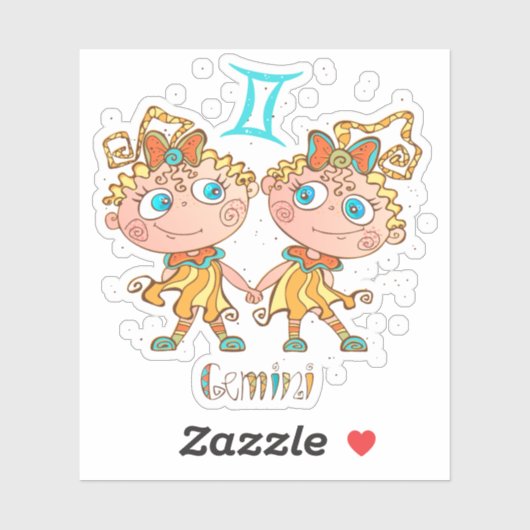 Cute Gemini Twins Sticker (Vel)