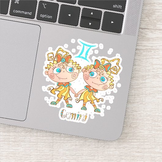Cute Gemini Twins Sticker (Detail)
