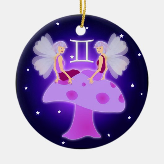 Cute Gemini Zodiac Keramisch Ornament (Voorkant)