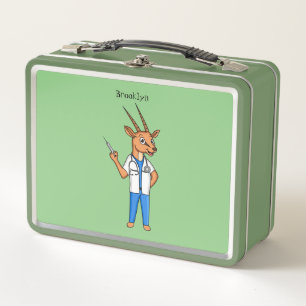 Cute Gemsbok antelope dokter cartoon