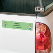Cute Gemsbok antelope dokter cartoon Bumpersticker (Op Truck)