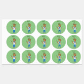 Cute Gemsbok antelope dokter cartoon Labels (Vel)