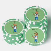 Cute Gemsbok antelope dokter cartoon Poker Chips (Opstapeling)