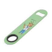 Cute Gemsbok antelope dokter cartoon Speed Flessenopener (Achterkant Gekanteld)