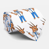 Cute Gemsbok antelope dokter cartoon Stropdas (Opgerold)