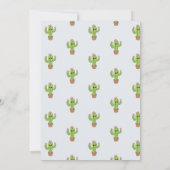Cute Gender Neutral Cactus Plant Name Baby shower Kaart (Achterkant)