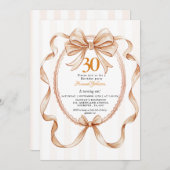 Cute Gender Neutral Coquette 30 Birthday Party Kaart (Voorkant / Achterkant)