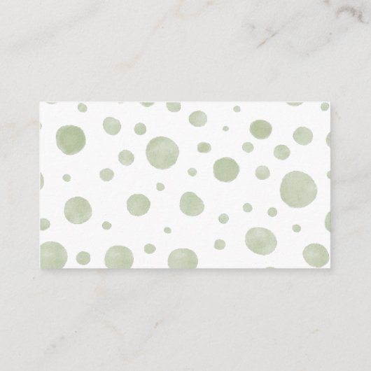 Cute Gender Neutral Elephant Diaper Raffle Informatiekaartje (Achterkant)