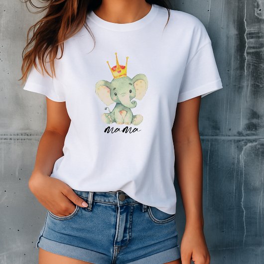 Cute Gender Neutral Elephant Mama T-shirt