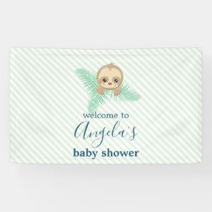 Cute Gender Neutral Green Baby Sloth Baby shower Spandoek